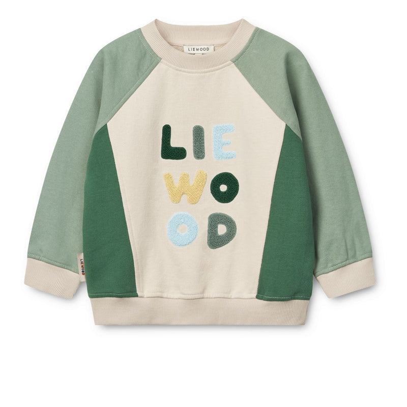 Liewood Aude Placement Sweatshirt - Liewood peppermint / Sandy - SWEATSHIRT