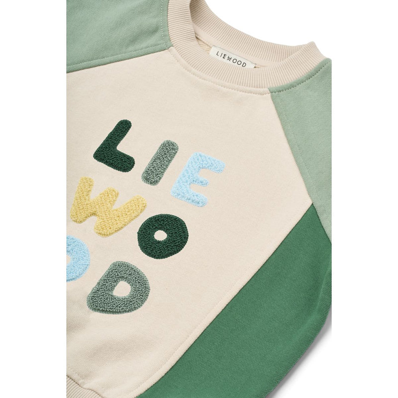 Liewood Aude Placement Sweatshirt - Liewood peppermint / Sandy - SWEATSHIRT