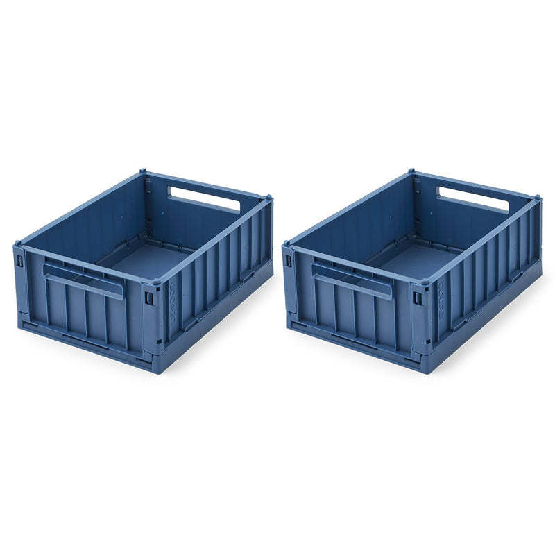 Liewood Weston Small Storage Box 2-Pack - Indigo blue - STORAGE BOX