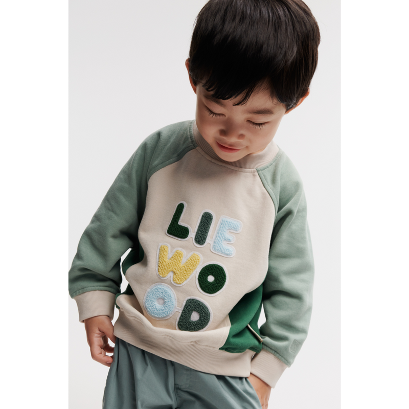 Liewood Aude Placement Sweatshirt - Liewood peppermint / Sandy - SWEATSHIRT