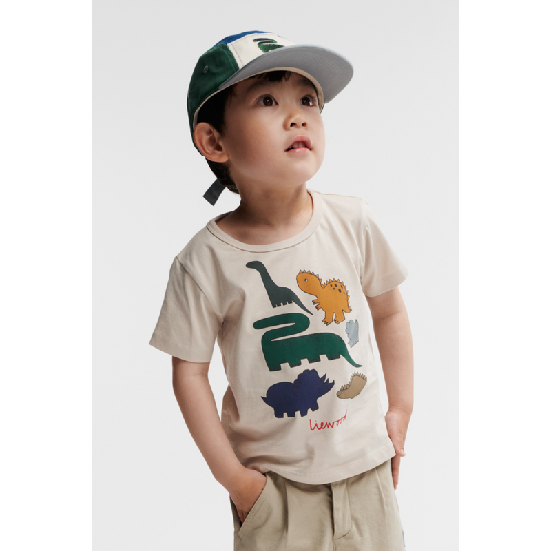 Liewood Apia Placement Print T-shirt - Dinosaurs / Sandy - TSHIRT