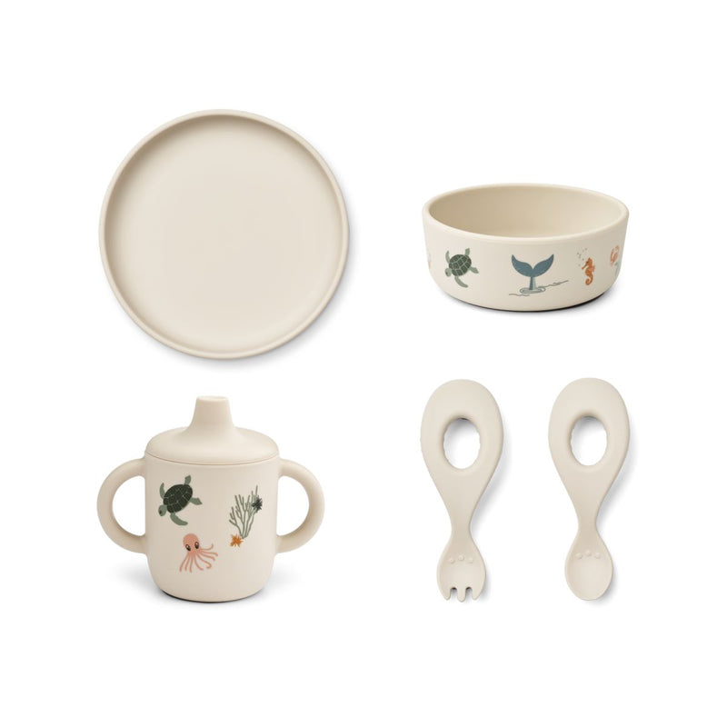 Liewood Ryle Tableware Set - Sea creature / Sandy - TABLEWARE SET