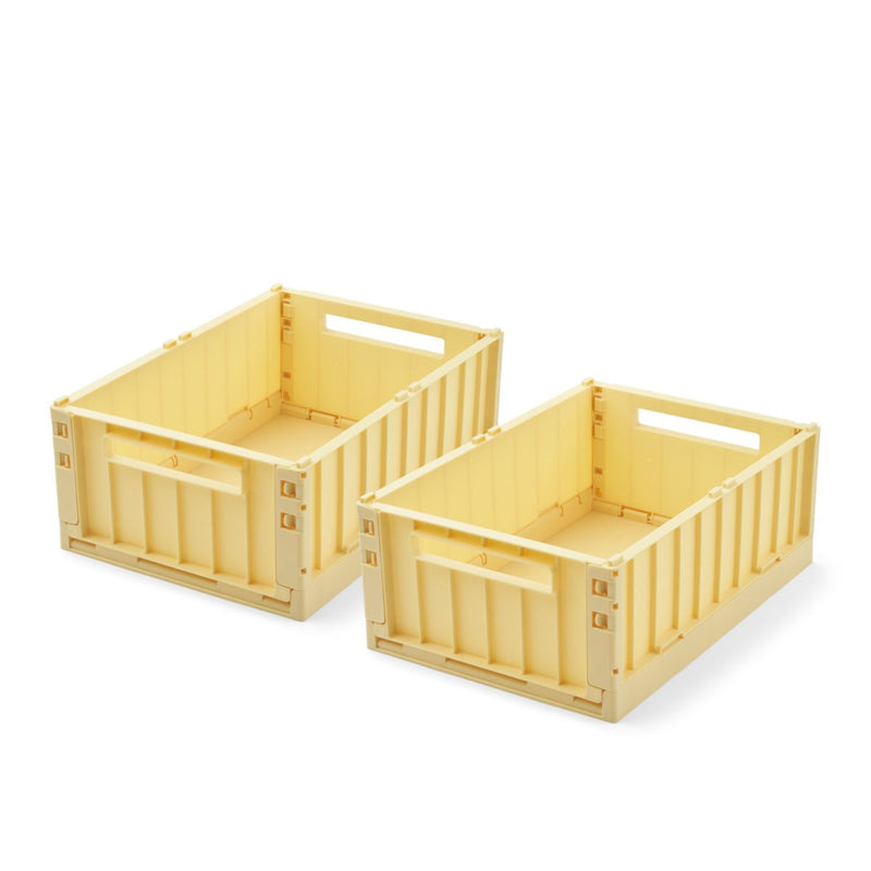 Liewood Weston Medium Storage Box 2-Pack - Lemonade - STORAGE BOX