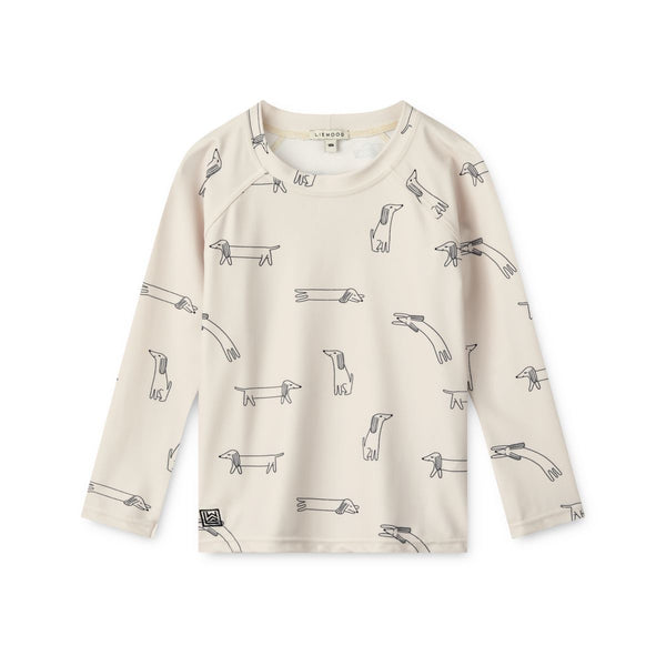 Liewood Noah Swim Tee - Dog / Sandy - SWIM TEE