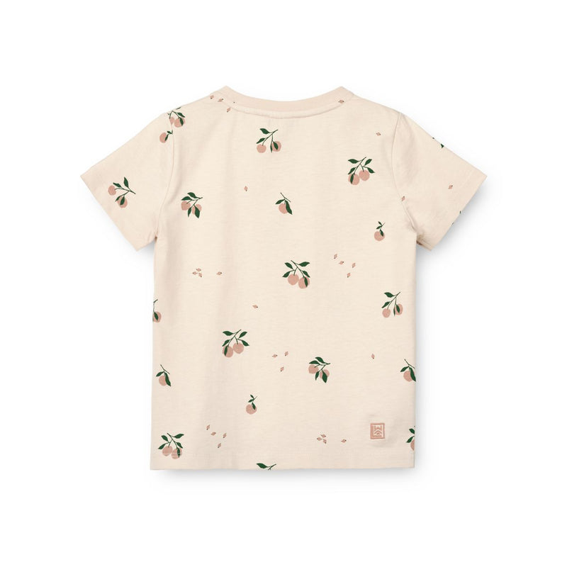 Liewood Apia printed cotton t-shirt - Peach / Sea shell - TSHIRT