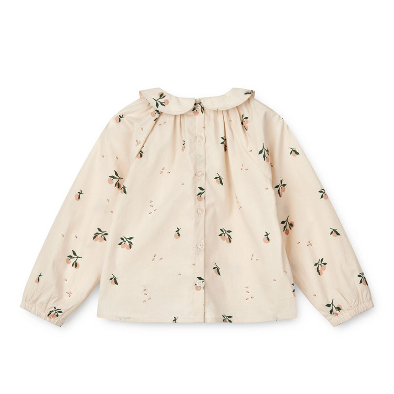 Liewood Rhea printed cotton shirt - Peach / Sea shell - TOP