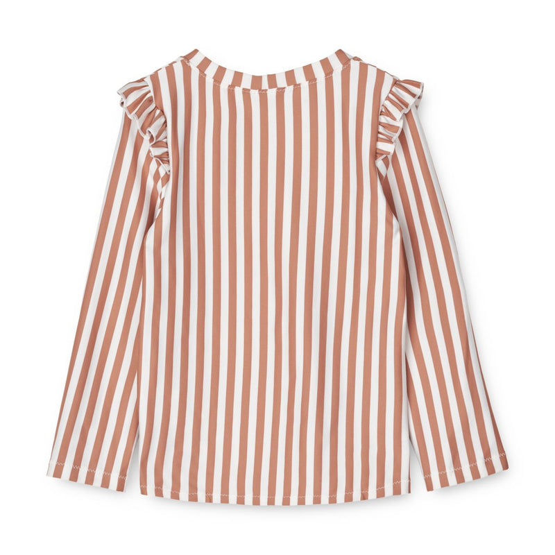 Liewood Tenley Swim Tee - Y/D Stripe: Tuscany rose / Creme de la creme - SWIM TEE