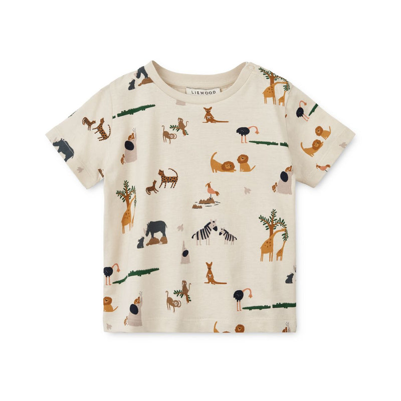 Liewood Apia Baby Printed Shortsleeve T-Shirt - All together / Sandy - TSHIRT