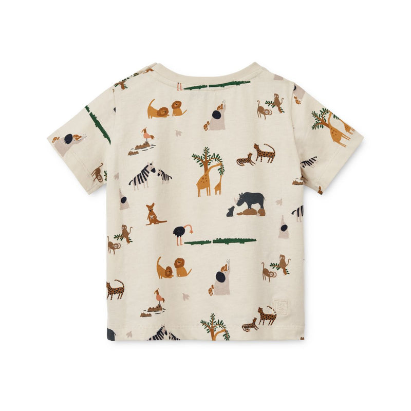 Liewood Apia Baby Printed Shortsleeve T-Shirt - All together / Sandy - TSHIRT