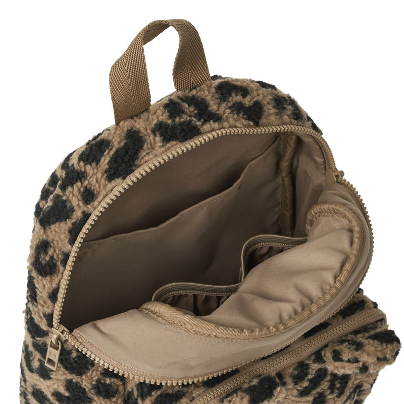 Liewood Allan Pile Backpack With Ears - Mega leo / oat mix - BACKPACK