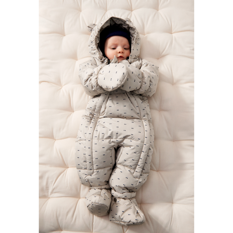 Liewood Sylvie Baby Snowsuit - Double dot / SIlver lining - SUIT