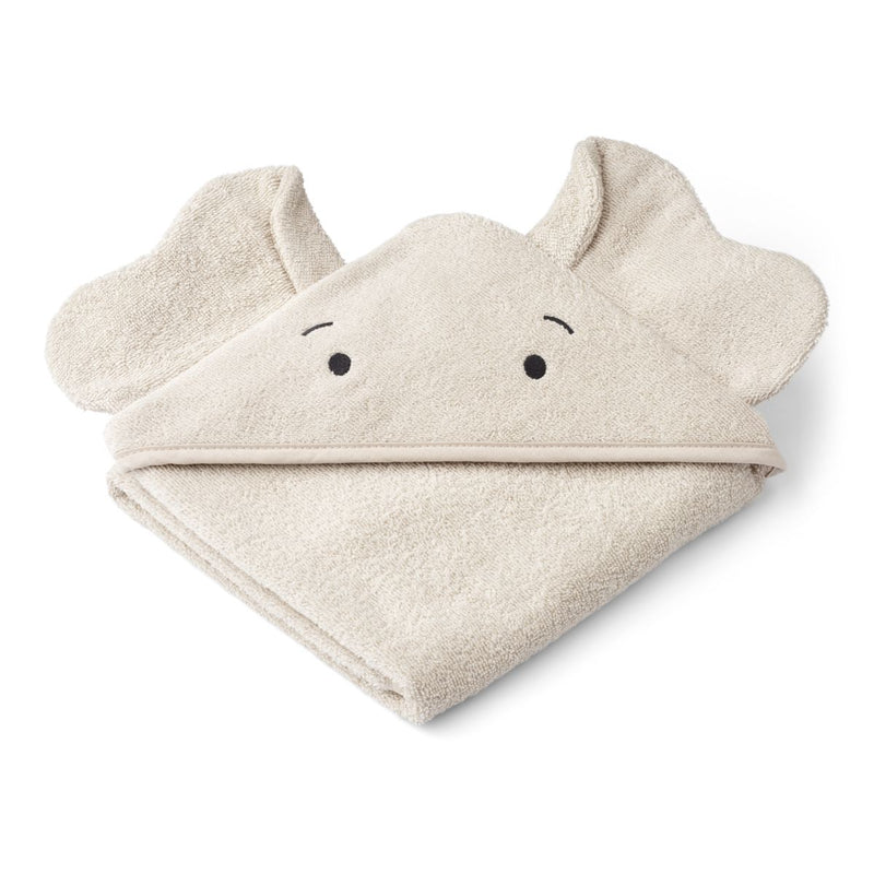 Liewood Albert Elephant Hooded Towel - Sandy - TOWEL / WASHCLOTH