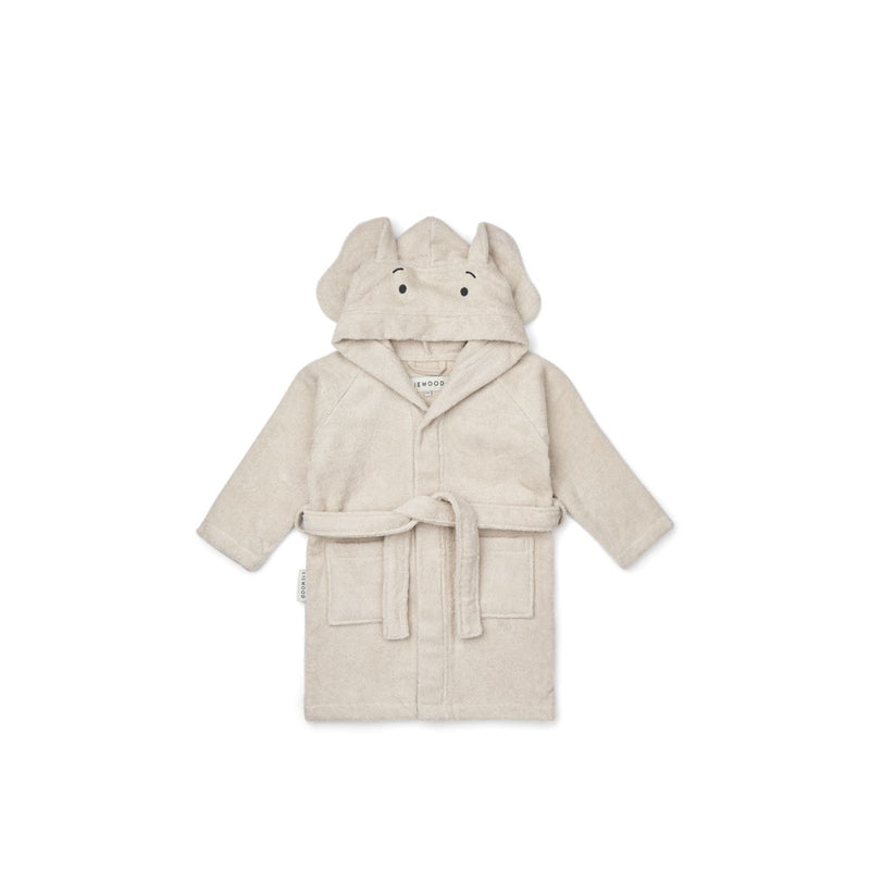 Liewood Lily Elephant Bathrobe - Sandy - TOWEL / WASHCLOTH