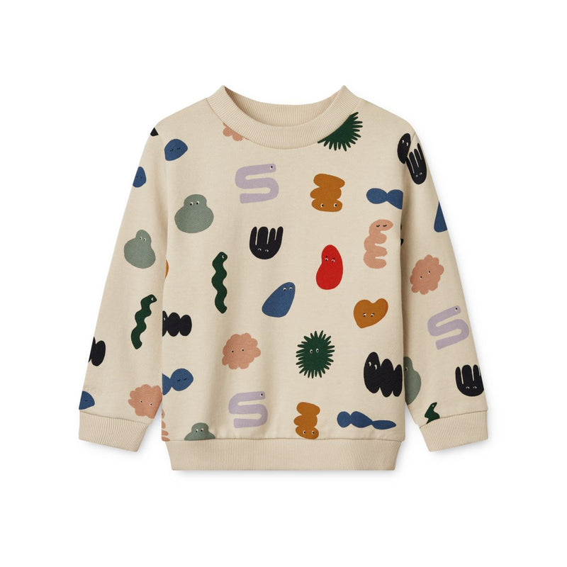 Liewood Thora Printed Sweatshirt - The liewood gang / Sandy - SWEATSHIRT