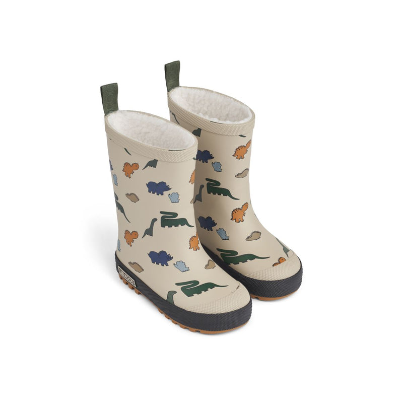 Liewood Mason Thermo Rainboot - Dinosaurs / Mist - THERMO BOOTS