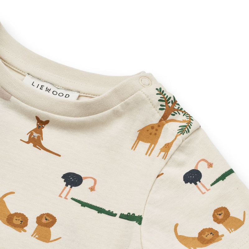 Liewood Apia Baby Printed Shortsleeve T-Shirt - All together / Sandy - TSHIRT