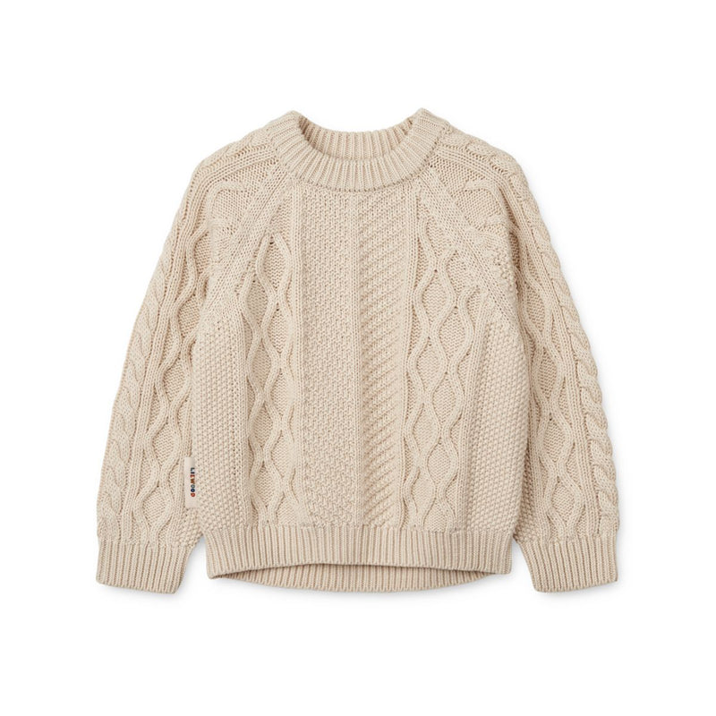 Liewood Callio Cable Knit Jumper - Sandy melange - JUMPER