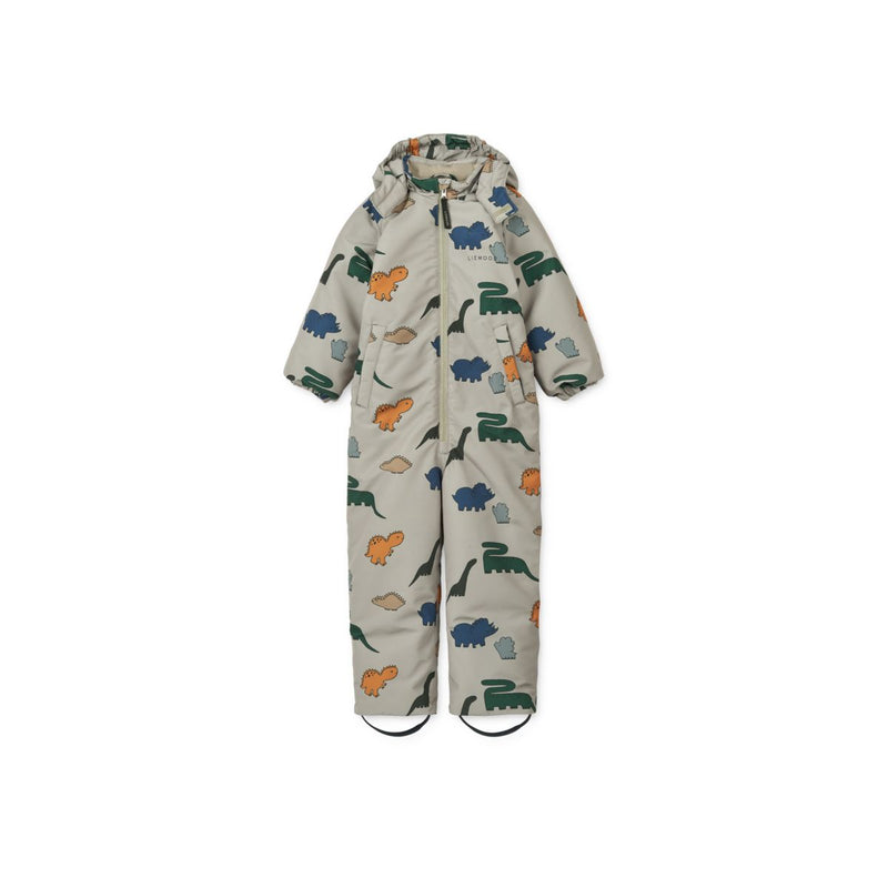 Liewood Isa Snowsuit - Dinosaurs / Mist - SUIT