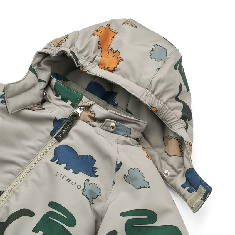 Liewood Isa Snowsuit - Dinosaurs / Mist - SUIT