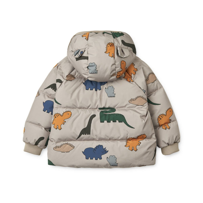 Liewood Polle Down Puffer Jacket - Dinosaurs / Mist - JACKET