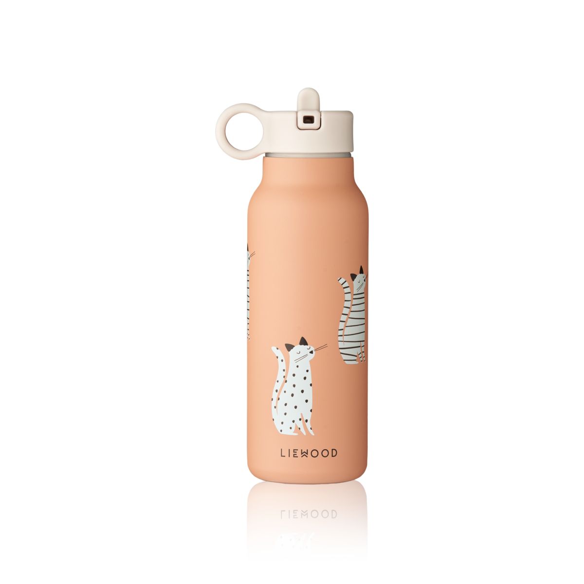 Falk Water Bottle 350 ml - Cat / Tuscany rose | LIEWOOD