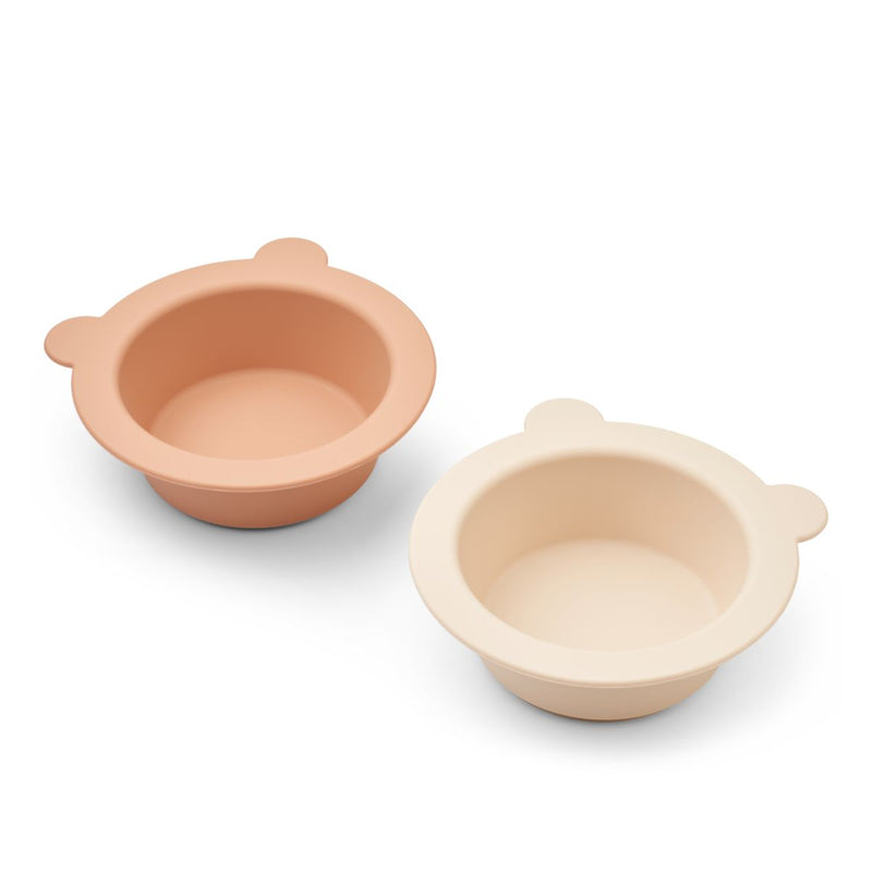 Liewood Peony Suction Bowl 2-Pack - Tuscany rose / Apple blossom - BOWL