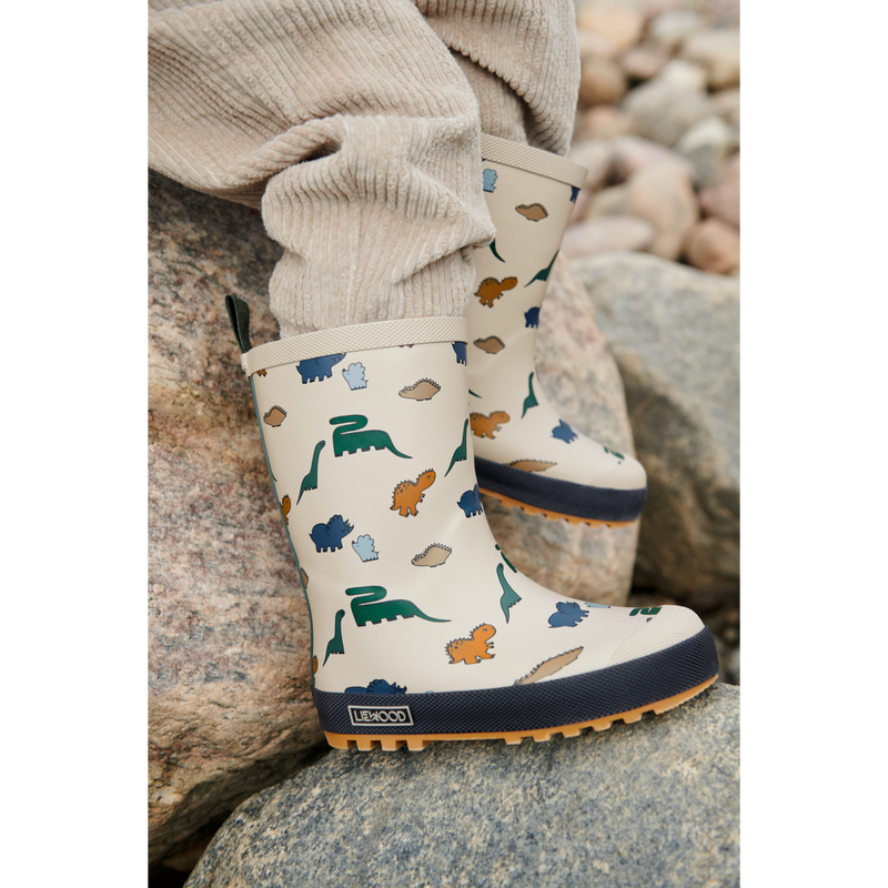 Liewood Mason Thermo Rainboot - Dinosaurs / Mist - THERMO BOOTS