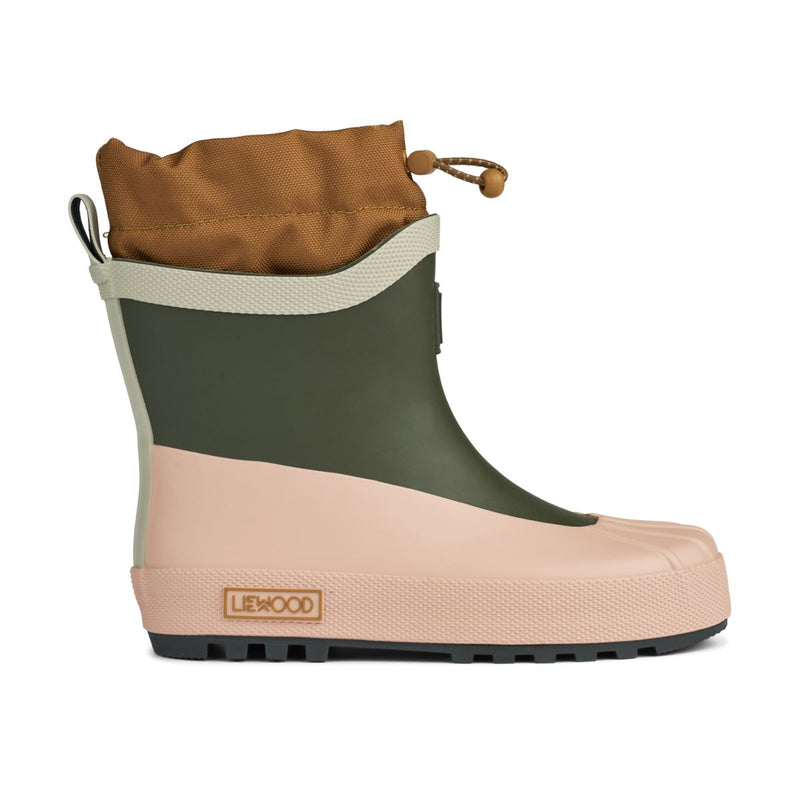 Liewood Isaac Technical Rainboot - Army brown multi mix - RUBBER BOOTS