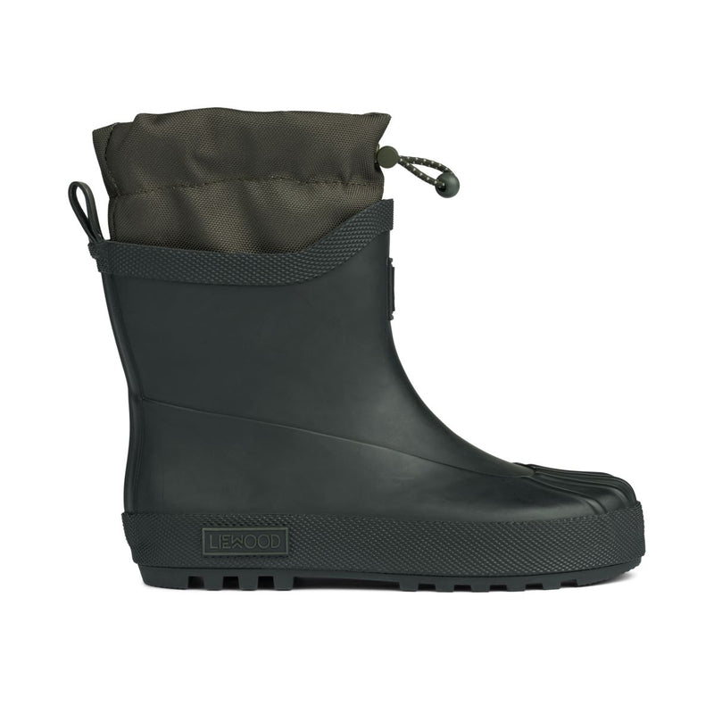 Liewood Isaac Technical Rainboot - Black / Army brown - RUBBER BOOTS