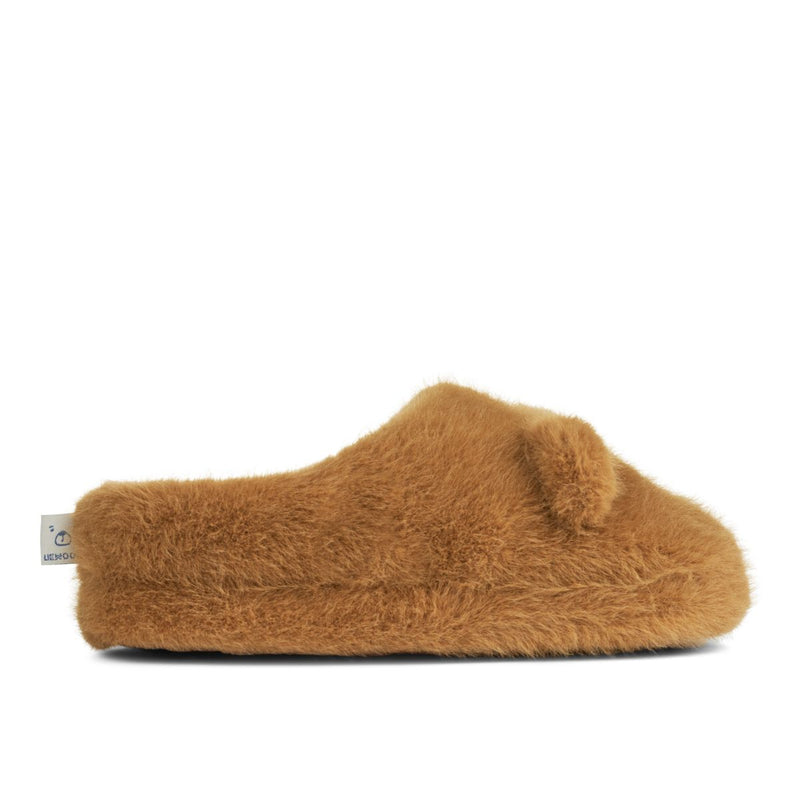 Liewood Aviaja Bear Slippers - Golden caramel - INDOOR SLIPPERS