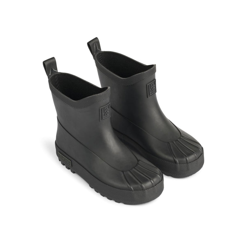 Liewood Isaac Technical Rainboot - Black / Army brown - RUBBER BOOTS