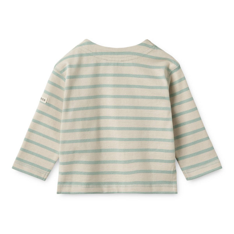 Liewood farah baby stripe t-shirt - Y/D Stripe Ice blue / Sandy - SWEATSHIRT