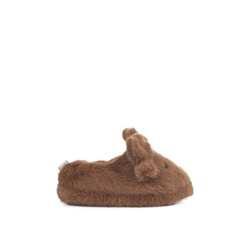 Liewood Aviaja Reindeer Slippers - Pecan - INDOOR SLIPPERS