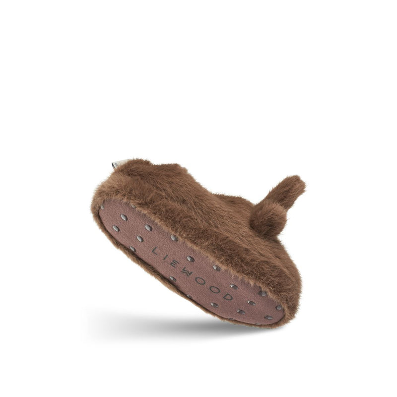 Liewood Aviaja Reindeer Slippers - Pecan - INDOOR SLIPPERS