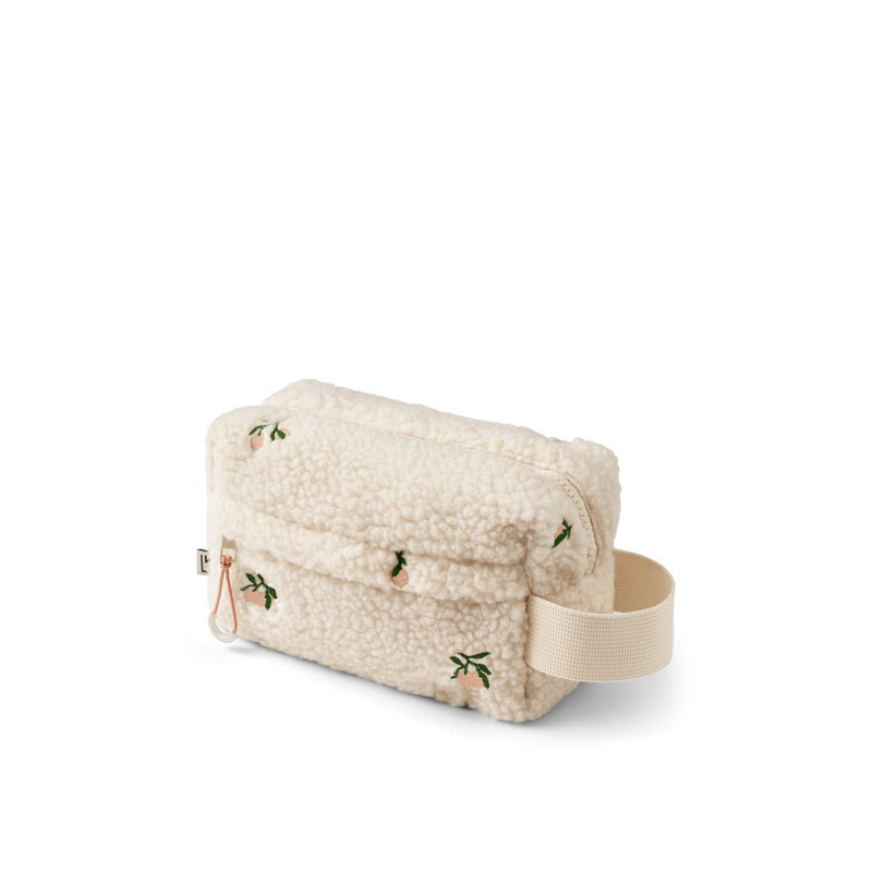 Liewood TRINE embroidered pile toiletry bag - Peach / Sandy Embroidery - TOILETRY BAG