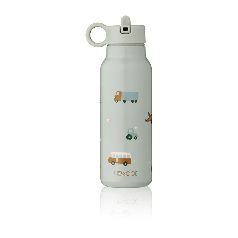 Liewood Falk Water Bottle 350 ml - Vehicles/dove blue mix - WATER BOTTLE