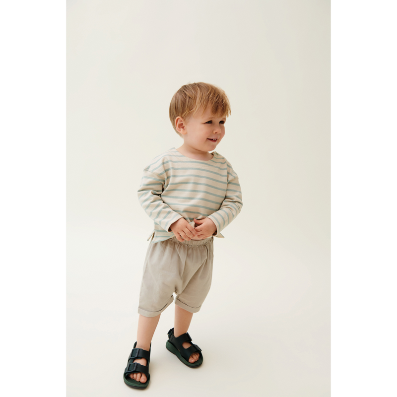 Liewood farah baby stripe t-shirt - Y/D Stripe Ice blue / Sandy - SWEATSHIRT