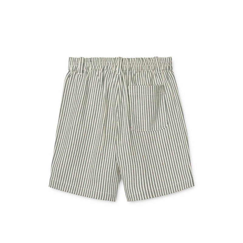 Liewood Barrett Stripe Shorts - Y/D Stripe Whale Blue / Creme de la Creme - SHORTS