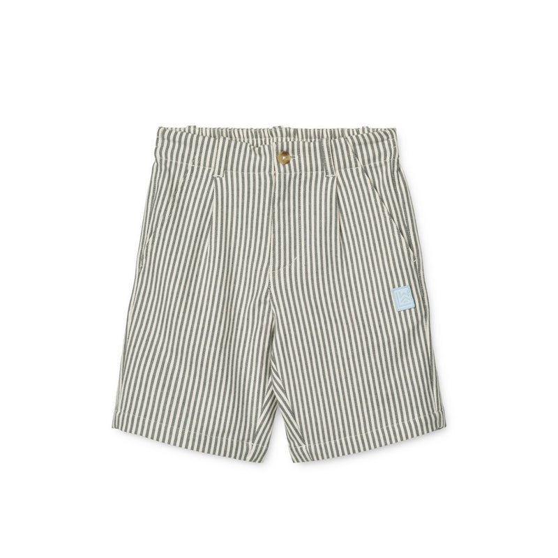 Liewood Barrett Stripe Shorts - Y/D Stripe Whale Blue / Creme de la Creme - SHORTS