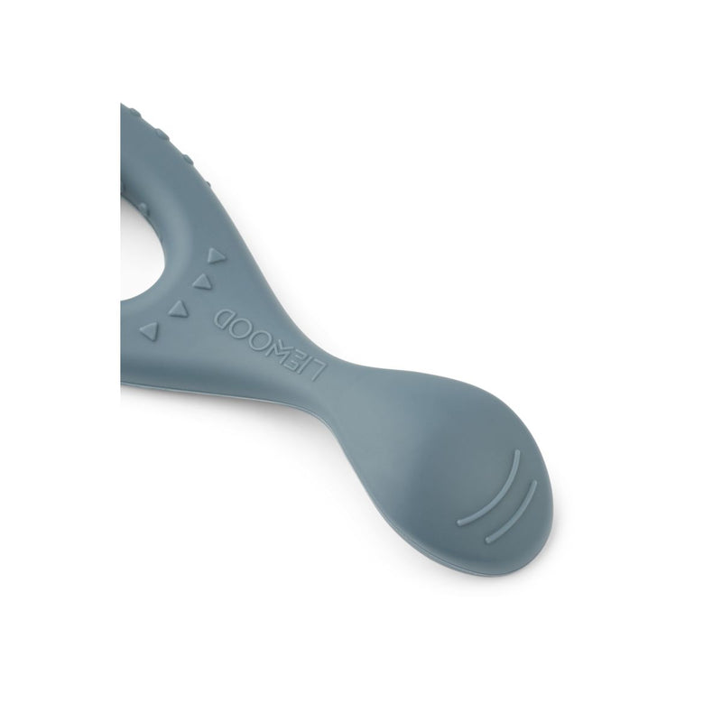 Liva Silicone Spoon 4 Pack - Whale blue multi mix