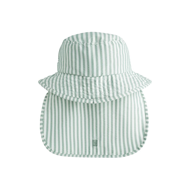 Liewood Damona Stripe Swim Hat - Stripe Peppermint / Crisp white - HATS/CAP