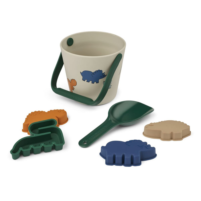 Liewood Gilma Dino Beach Set - Dinosaurs / Mist - SAND TOYS