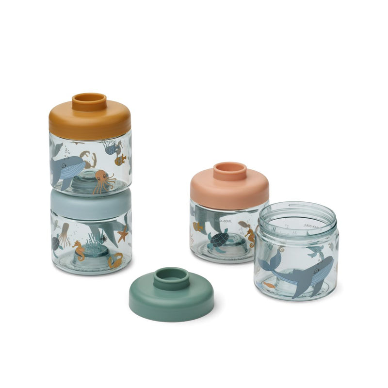 Liewood Dominique Baby Food Boxes - Sea creature / Sandy - SNACKBOX