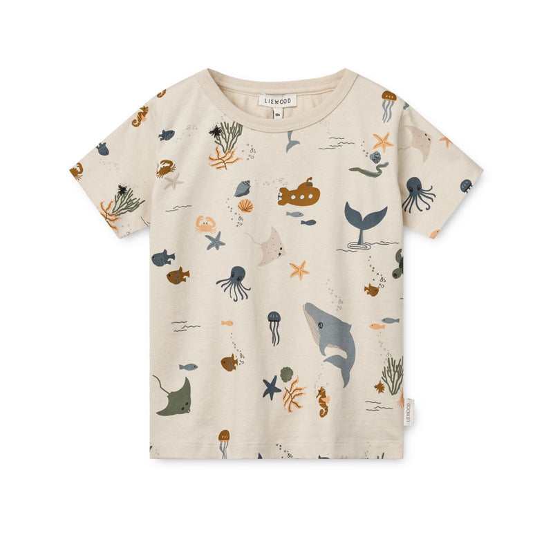 Liewood Apia Print T-shirt - Sea creature / Sandy - TSHIRT