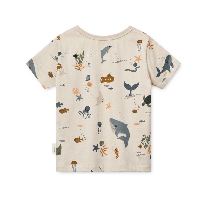 Liewood Apia Print T-shirt - Sea creature / Sandy - TSHIRT