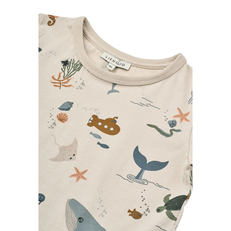 Liewood Apia Print T-shirt - Sea creature / Sandy - TSHIRT