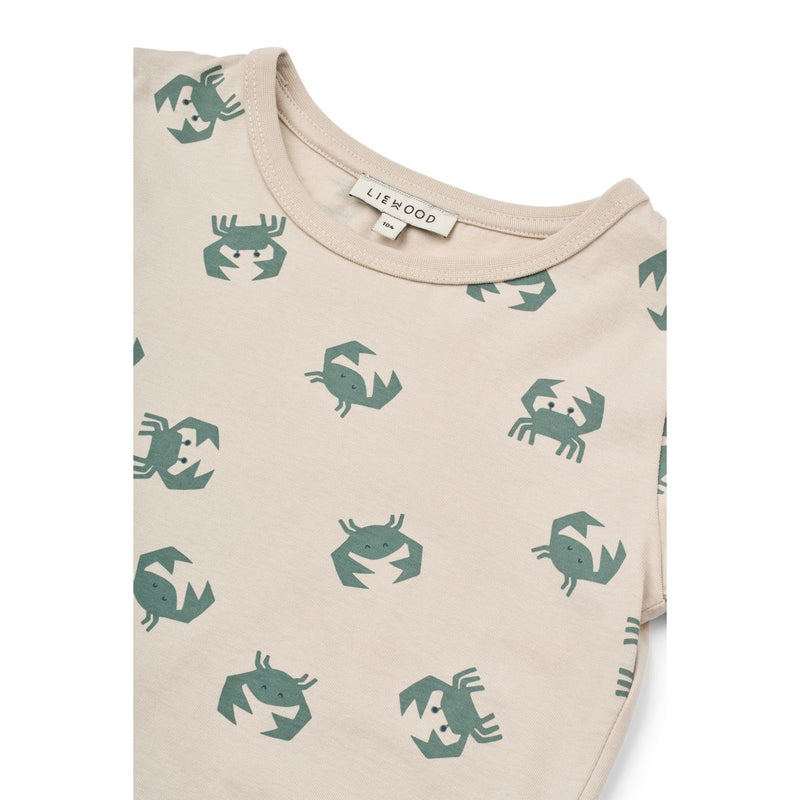 Liewood Apia Print T-shirt - Crab / Sandy - TSHIRT