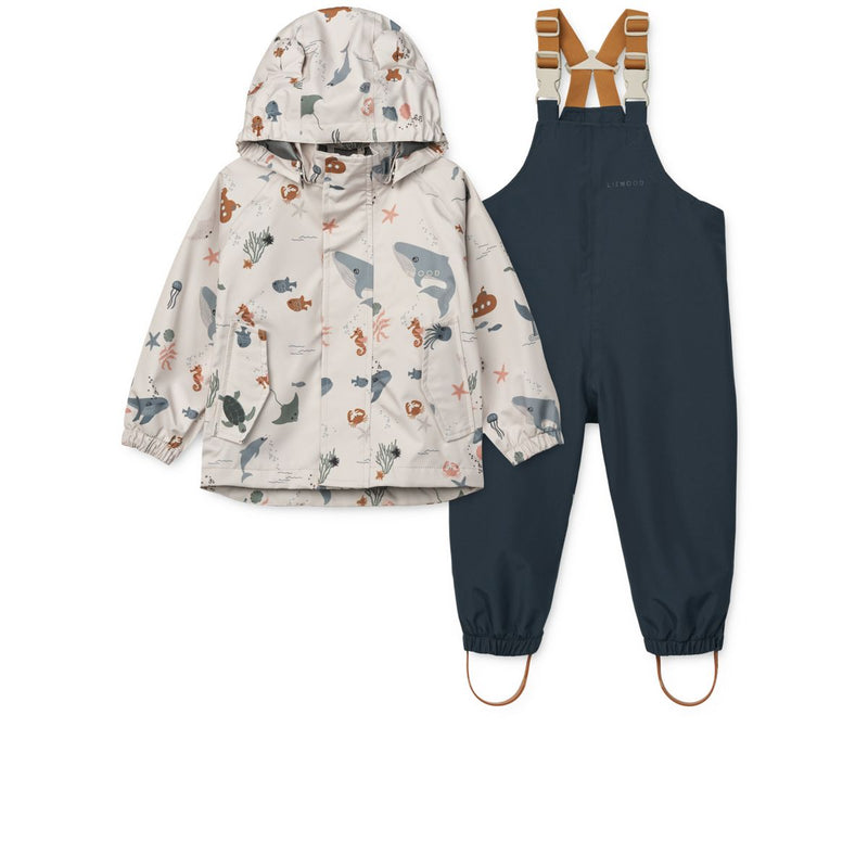 Liewood Manu Rainwear Set - Sea creature / Sandy - SET