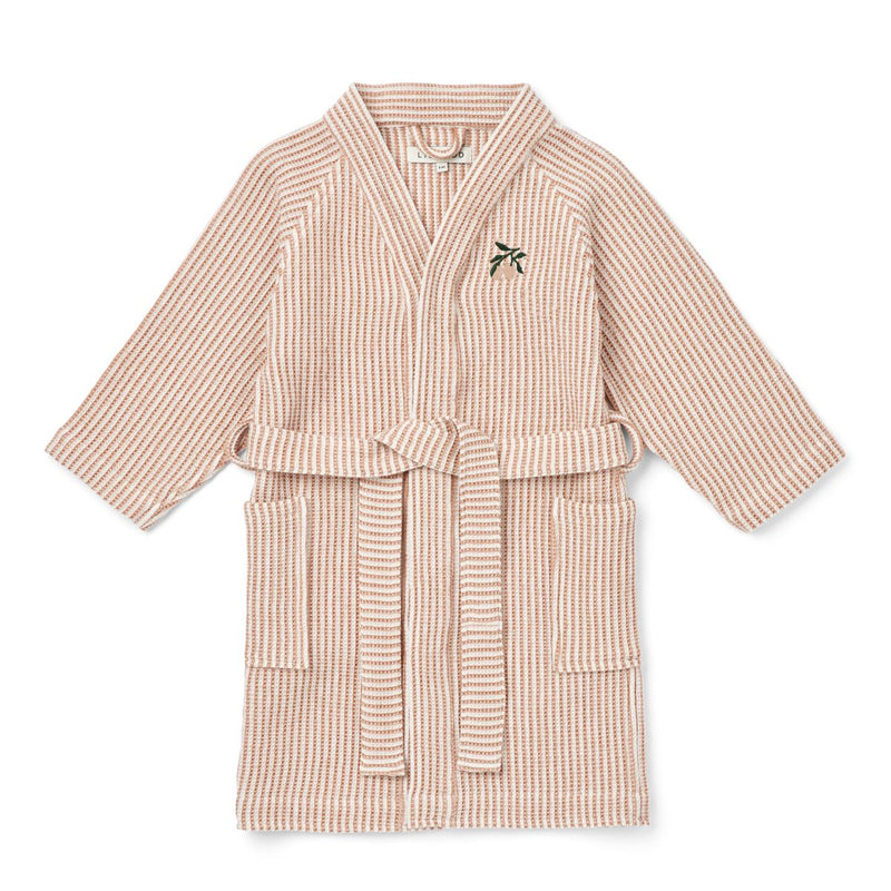 Liewood Bertha Bathrobe - Y/D Stripe tuscany rose / creme de la creme - BATHROBE / PONCHO