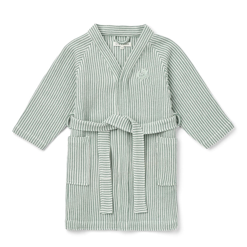 Liewood Bertha Bathrobe - Y/D stripe Peppermint / Creme de la creme - BATHROBE / PONCHO